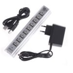 USB HUB 10 PORTS WITH POWER